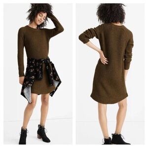 NWT Madewell Petite Heather Elm Sweater Dress Sz MP
